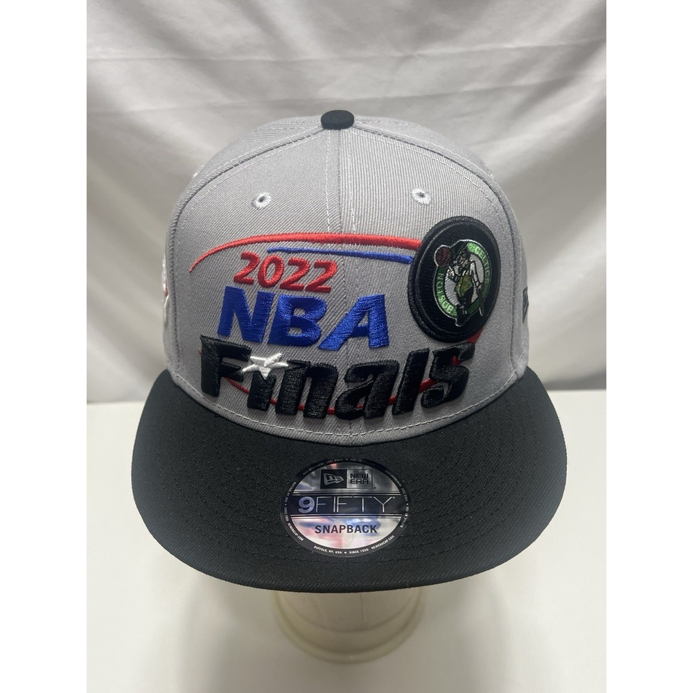 2022 NBA Finals Boston Celtics Snapback Hat New Era 9FIFTY Gray & Black Cap